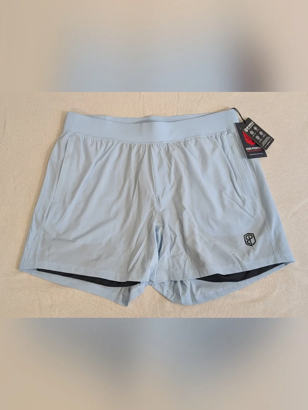NWT Born Primitive light blue shorts, 2XL